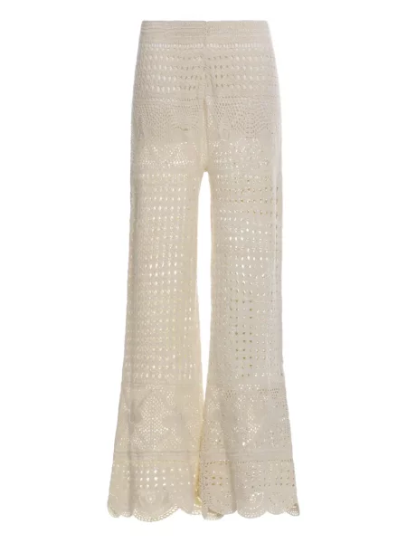 Pantaloni Agua Bendita alb