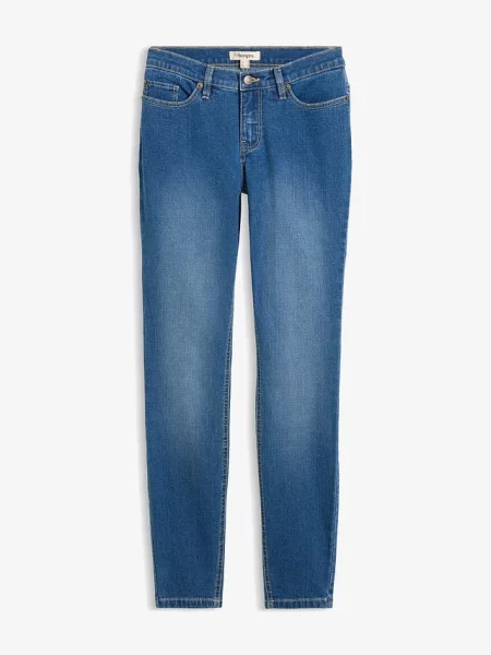 Dżinsy Skinny ze stretchem średni stan niebieskie