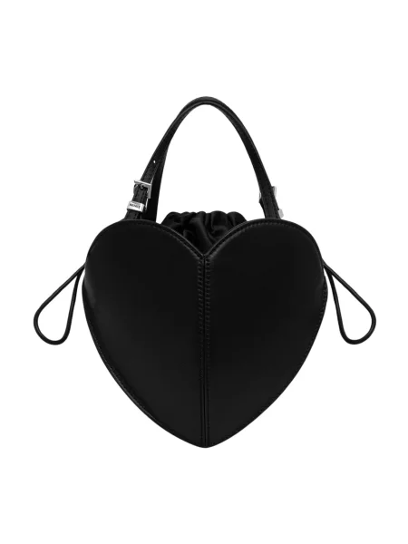 Rotate LEATHER HEART torebka crossbody skórzana czarna
