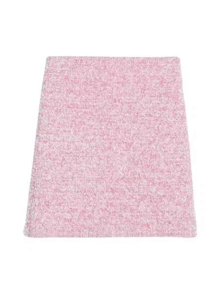 Lniana spódnica mini Balenciaga różowa