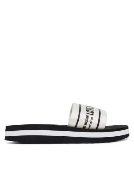 LOVE MOSCHINO Šľapky biela