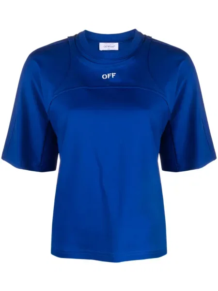Decupat tricou Off-white cu broderie