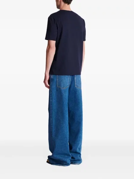 Tricou Balmain cu imagine albastru