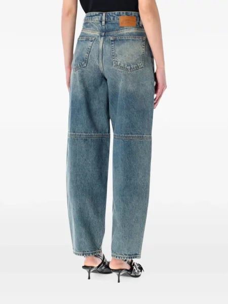 Pantaloni Ganni albastru