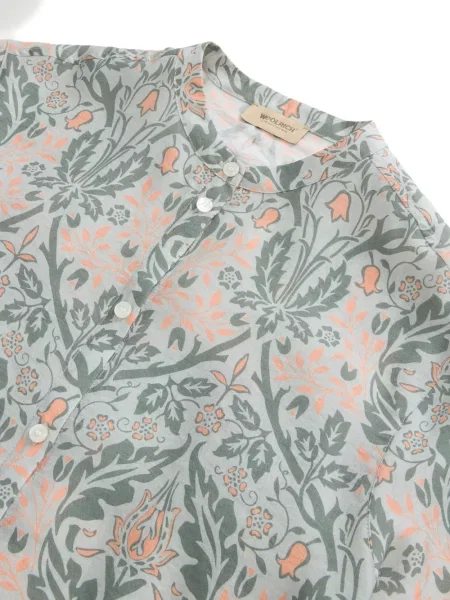 Gulerat cămașă Woolrich cu model floral cu imagine verde