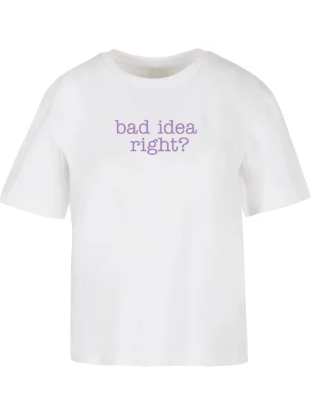 Miss Tee Tričko Bad Idea lenvandulová bílá