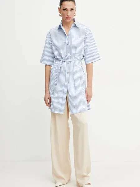 MM koszula relaxed z kołnierzykiem klasycznym niebieski