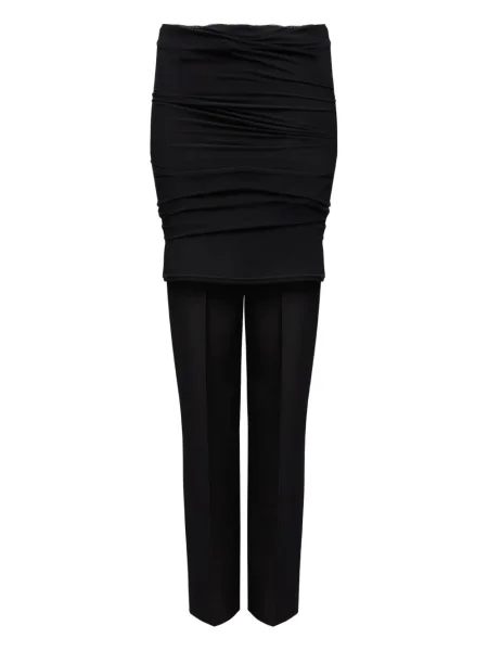 Pantaloni Mm6 Maison Margiela drapate negru