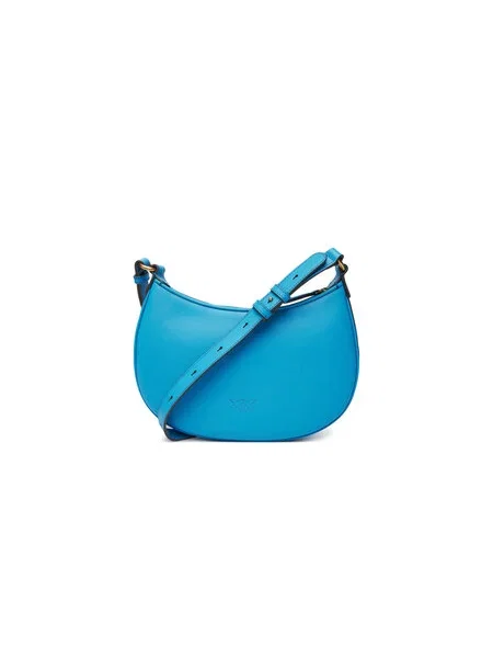 PINKO Kabelka Half Moon Mini Fl Al PLTT modrá