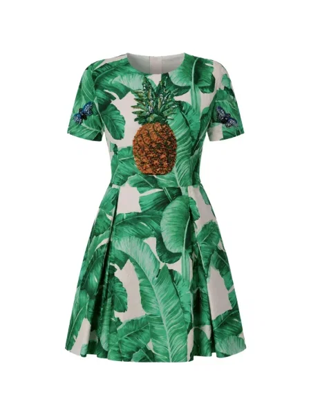 Rochie mini Dolce & Gabbana cu imagine verde