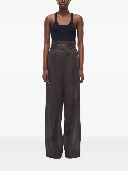 Pantaloni Adam Lippes maro