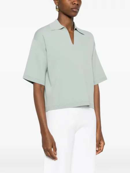 Tricou Max Mara cu decolteu în V verde