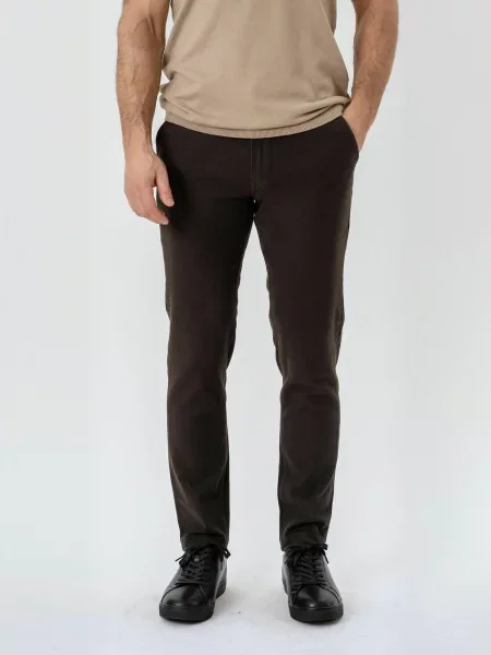 TEESHOPPEN Pantaloni Structure închis maro