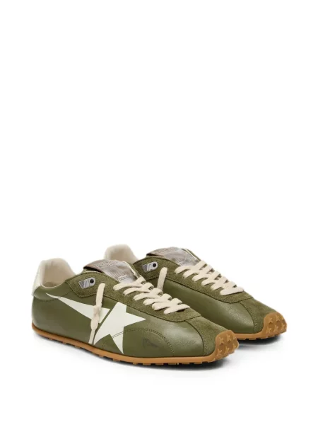 Sneakerși Golden Goose Running din piele verde