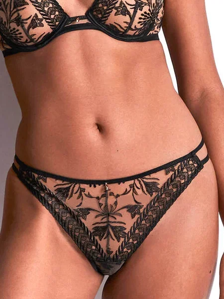 Изысканные трусики стринг чорні