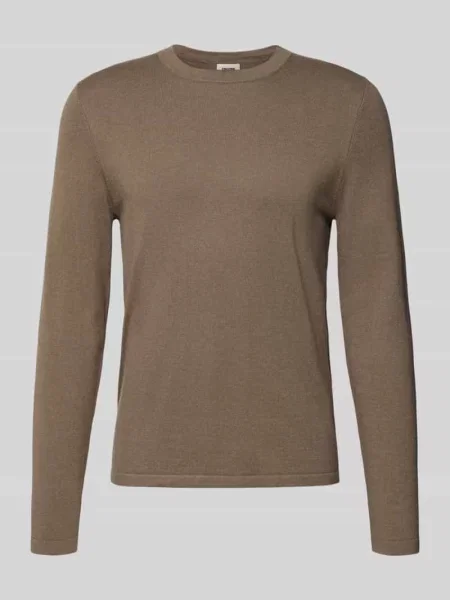 Sweter z dzianiny z prążkowanymi wykończeniami model ‘Irmino’ Drykorn