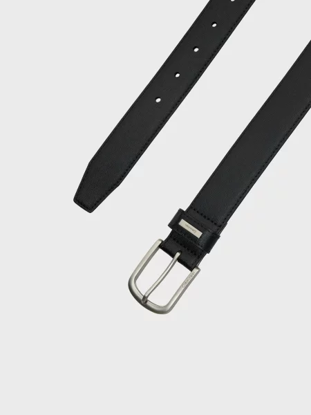 Шкіряний повсякденний ремінь Calvin Klein чорний