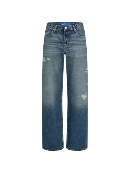 Blugi Karl Lagerfeld Jeans zdrențuiți albastru