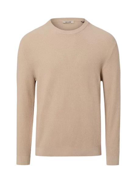 Only&Sons sweter z dzianiny ONStoney Mężczyźni wypukły wzór tkaniny S brązowy