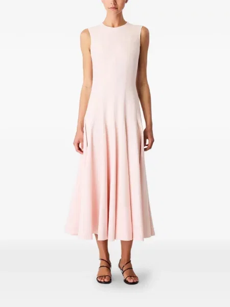 Rochie midi Another Tomorrow evazată roz
