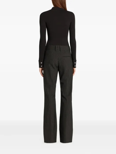 Pantaloni Courreges cu dungi negru