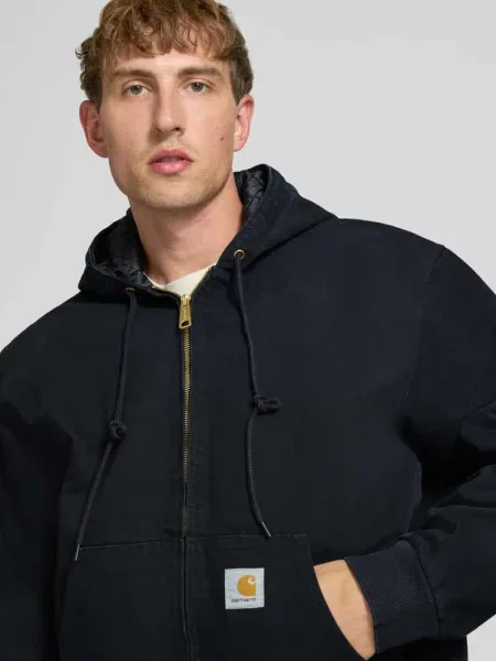 Kurtka Carhartt Wip płócienna z kamieniami niebieska