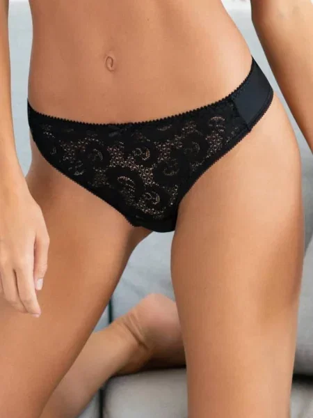 Трусики стринг чорні