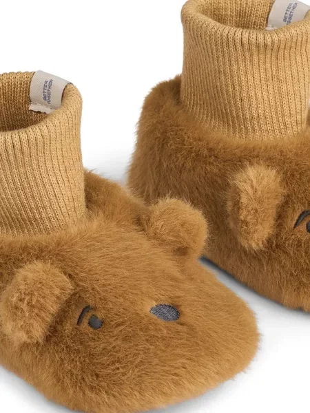 Liewood papuče za bebe Beth Bear Plush Slipper smeđa