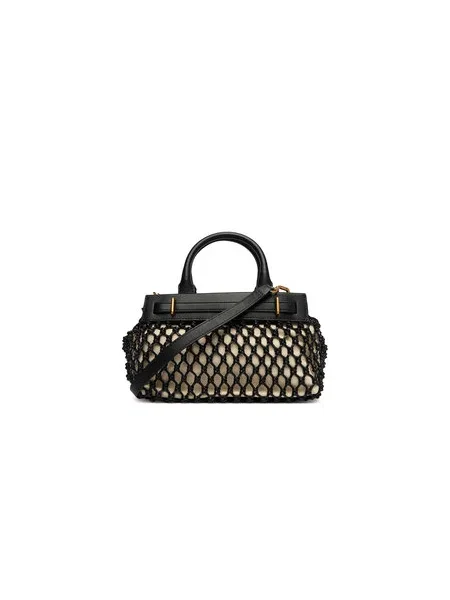 Táska Tommy Hilfiger American Icon Mini Tote Macrame fekete