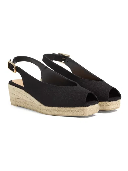 Espadryle Castaner na koturnie czarne