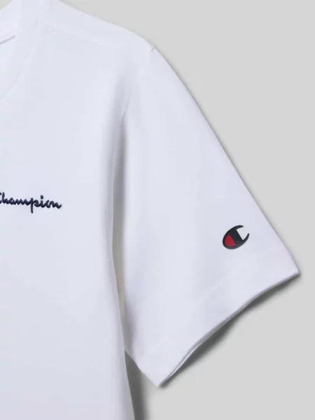 T-shirt z wyhaftowanym logo Champion biała