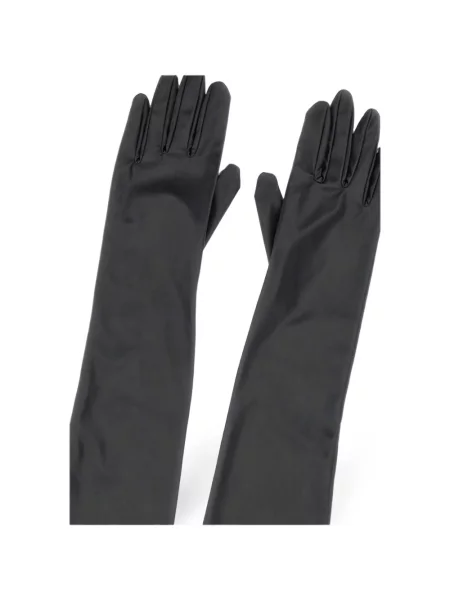Lung mănuși 7 For All Mankind din piele negru