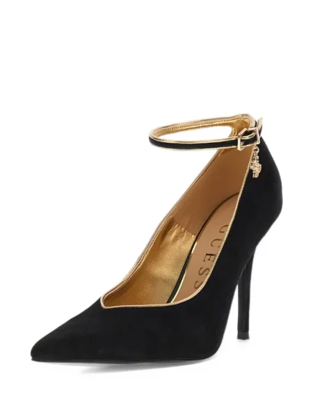 Полуотворени обувки Guess черно