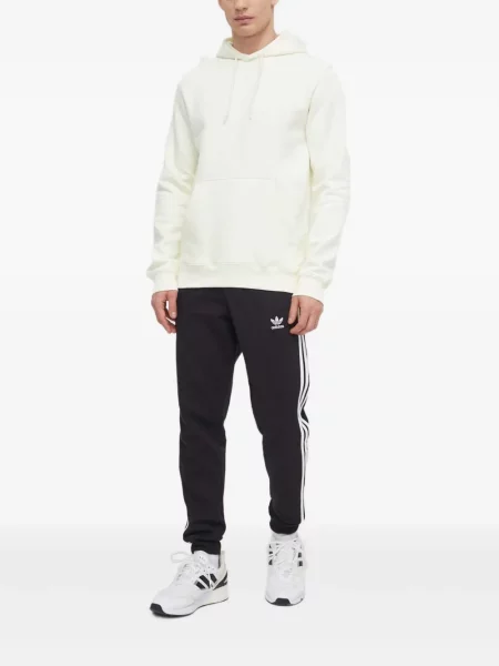 Haftowane spodnie Adidas w paski czarne