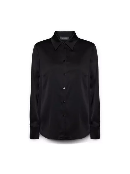 Satynowa koszula Elena Miro' czarna
