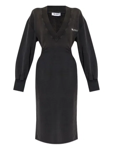 Rochie midi The Attico până la genunchi de costum gri