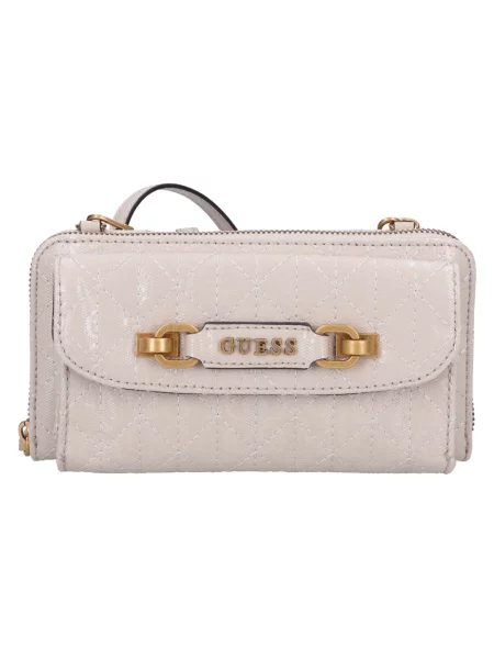 Torebka crossbody Guess skórzana beżowa