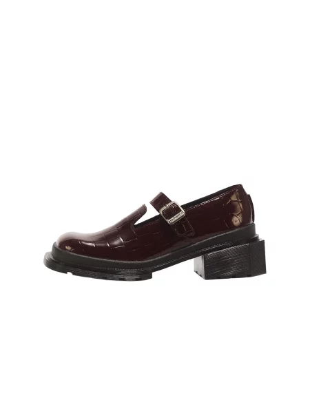 Dr. Martens Balerini cu curea glezna Maybole bordeaux roșu