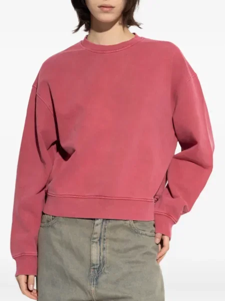 Pulover Samsøe Samsøe cu decolteu rotund roșu