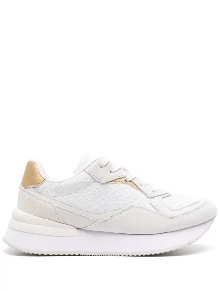 Sneakerși Tommy Hilfiger din piele alb