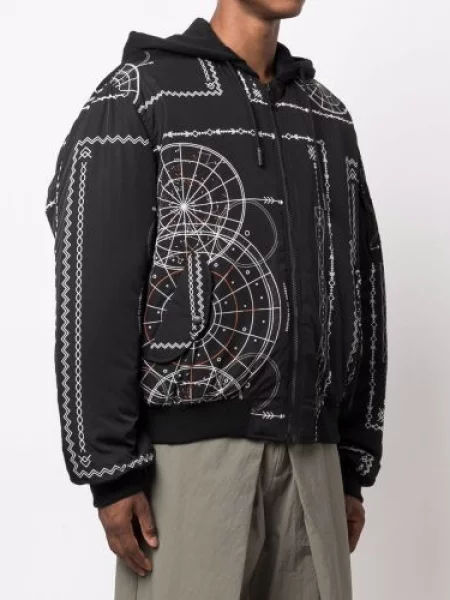 Bomber bunda Marcelo Burlon County Of Milan s potiskem černá