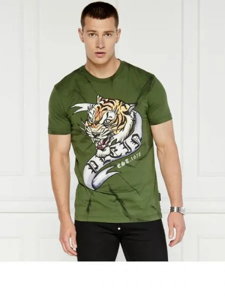 Philipp Plein Tricou Tattoo verde