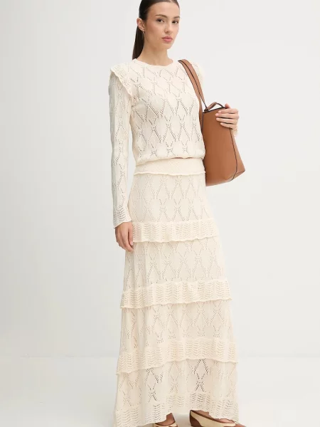Спідниця Hoss Intropia maxi розкльошена бежевий