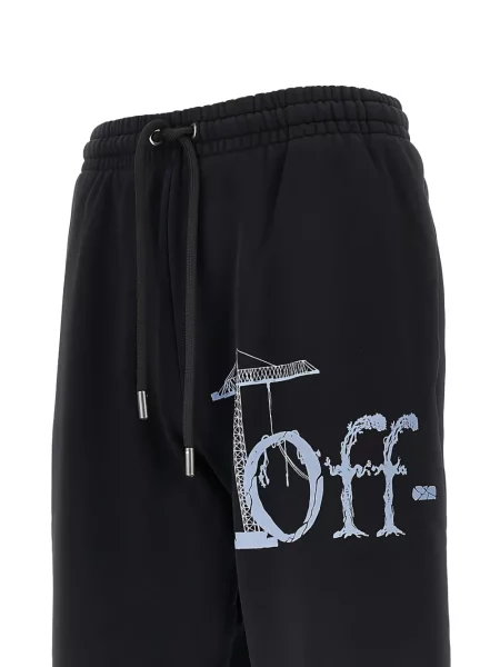 Pantaloni Off-white alergare alb