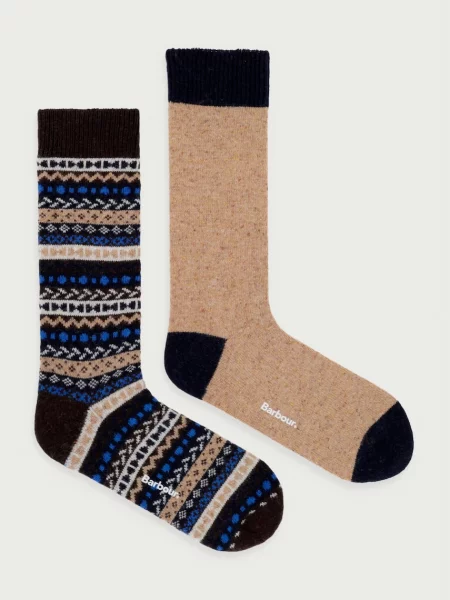 Șosete lungi Barbour Fair Isle Colorat maro
