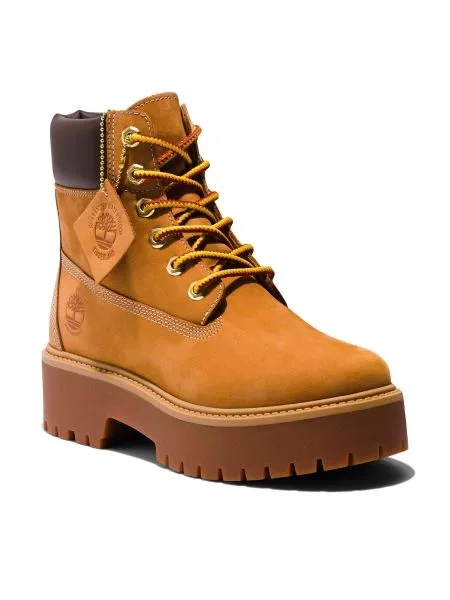 Pantofi Timberland streetstyle cu strasuri maro