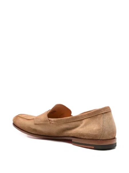 Pantofi loafer Santoni din piele de căprioară
