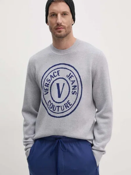 Versace Jeans Couture Volnen pulover siva