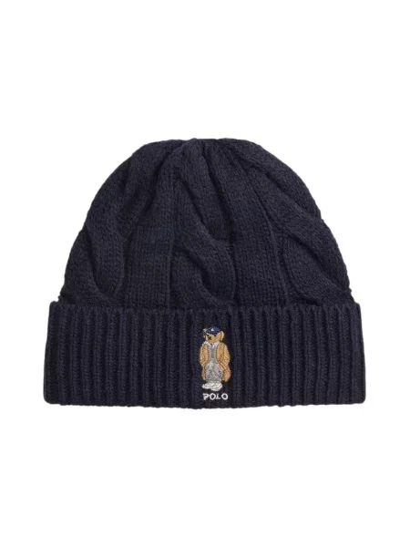 Czapka Ralph Lauren wełniana niebieska