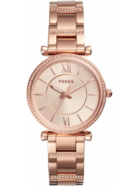 FOSSIL Ceas analogic Carlie auriu roz alb